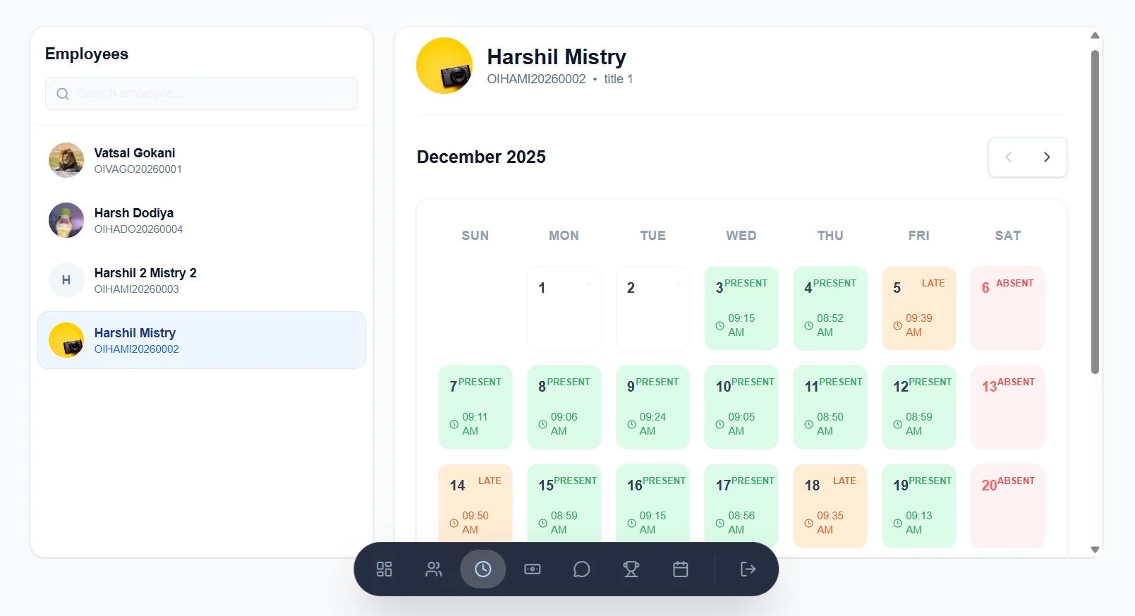 Attendance Tracking