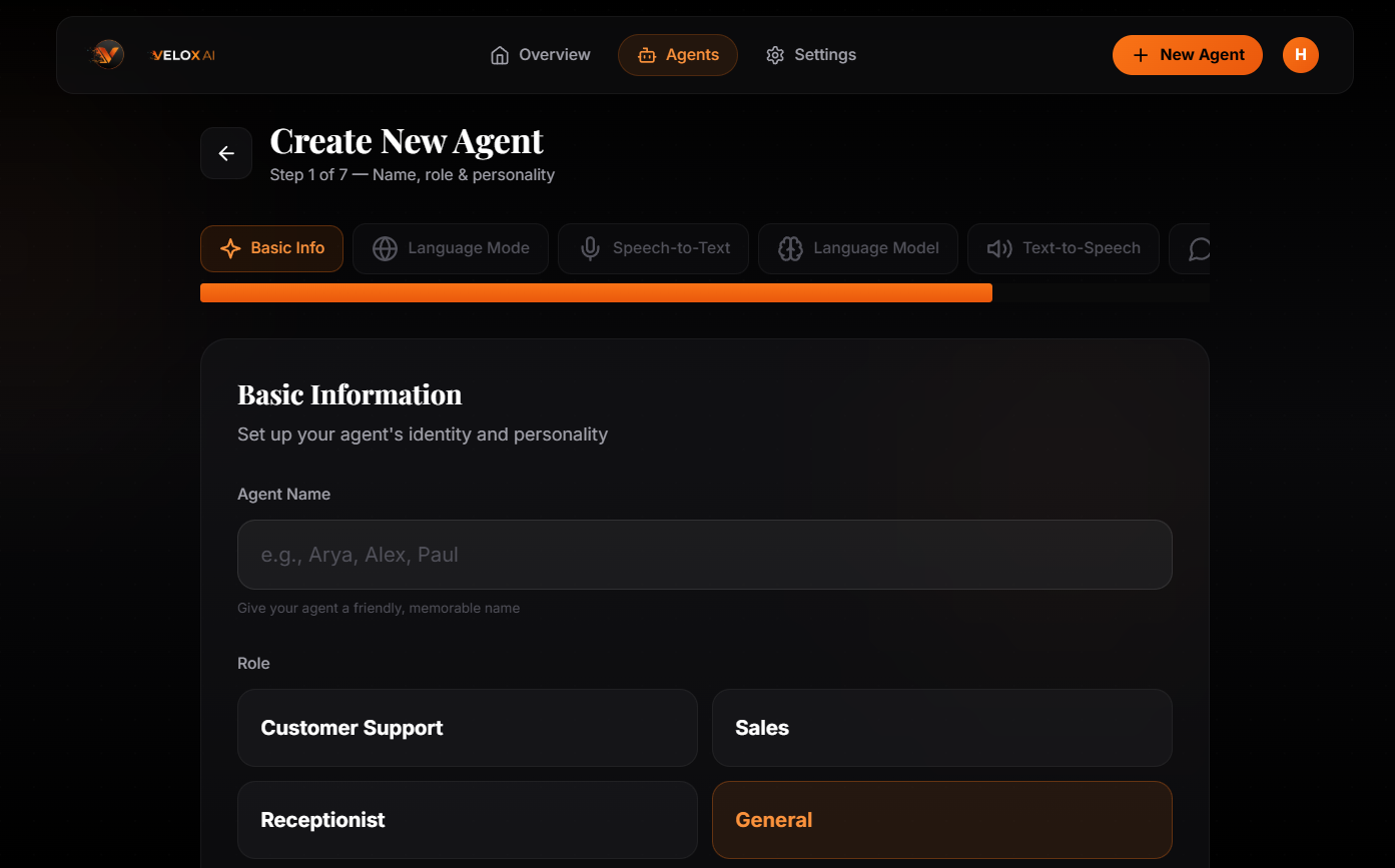 New Agent Builder Wizard
